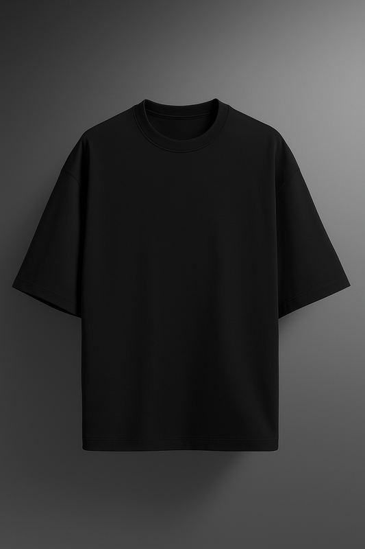 Unisex Black Oversized Premium T-Shirt
