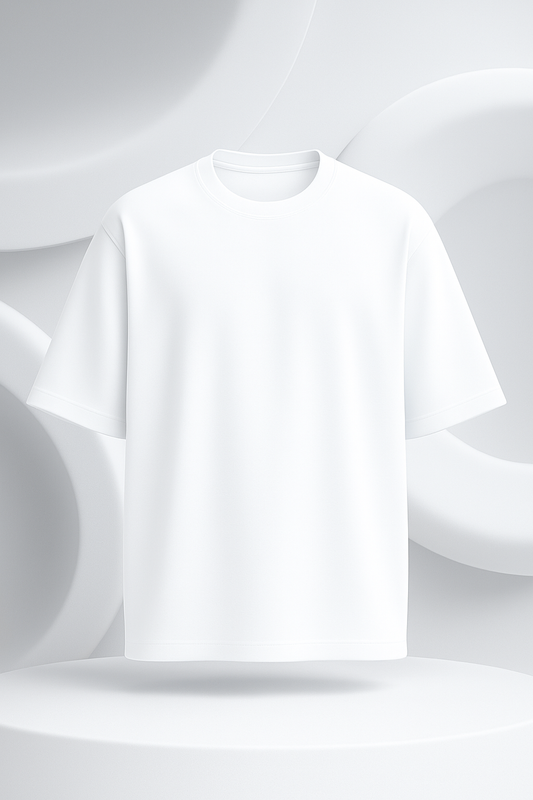 Unisex White Oversized Premium Tee