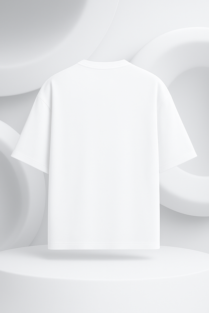 Unisex White Oversized Premium Tee