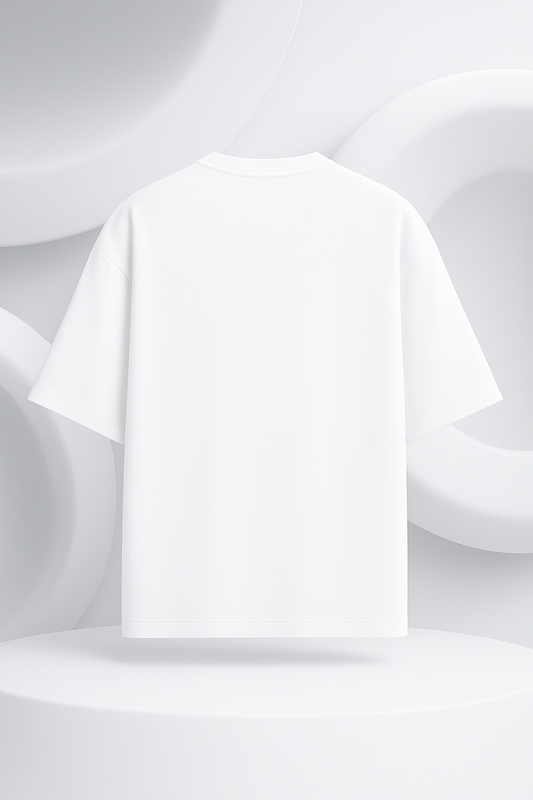 Unisex White Oversized Premium Tee